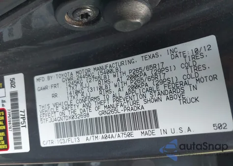 2013 Toyota Tacoma Double Cab Prerunner from USA, damaged, VIN 5TFJU4GN7DX032698